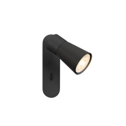 Applique et plafonnier PURI 2.0 Cone interrupteur carré 6W GU10 noir - SLV - 1008300