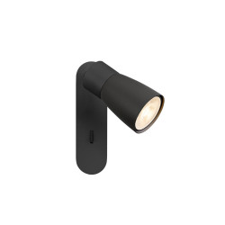 Applique et plafonnier PURI 2.0 Dome interrupteur carré 6W GU10 noir - SLV - 1008304