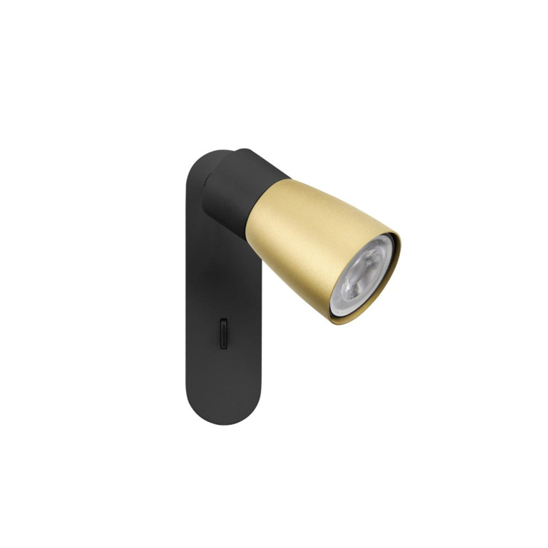 Applique et plafonnier PURI 2.0 Dome interrupteur carré 6W GU10 noir/or - SLV - 1008305