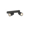 Applique et plafonnier PURI 2.0 Tube asymétrique double 6W GU10 noir - SLV - 1008308
