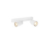 Applique et plafonnier PURI 2.0 Tube asymétrique double 6W GU10 blanc - SLV - 1008310