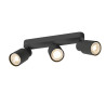 Applique et plafonnier PURI 2.0 Tube long triple 6W GU10 noir - SLV - 1008320