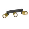 Applique et plafonnier PURI 2.0 Tube long triple 6W GU10 noir/or - SLV - 1008321