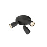 Applique et plafonnier PURI 2.0 Tube rond triple 6W GU10 noir - SLV - 1008332