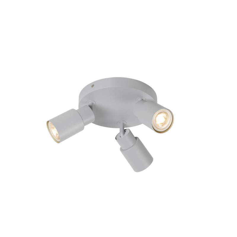 Applique et plafonnier PURI 2.0 Tube rond triple 6W GU10 gris - SLV - 1008335