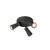 Applique et plafonnier PURI 2.0 Cone rond triple 6W GU10 noir - SLV - 1008336