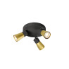 Applique et plafonnier PURI 2.0 Cone rond triple 6W GU10 noir/or - SLV - 1008337