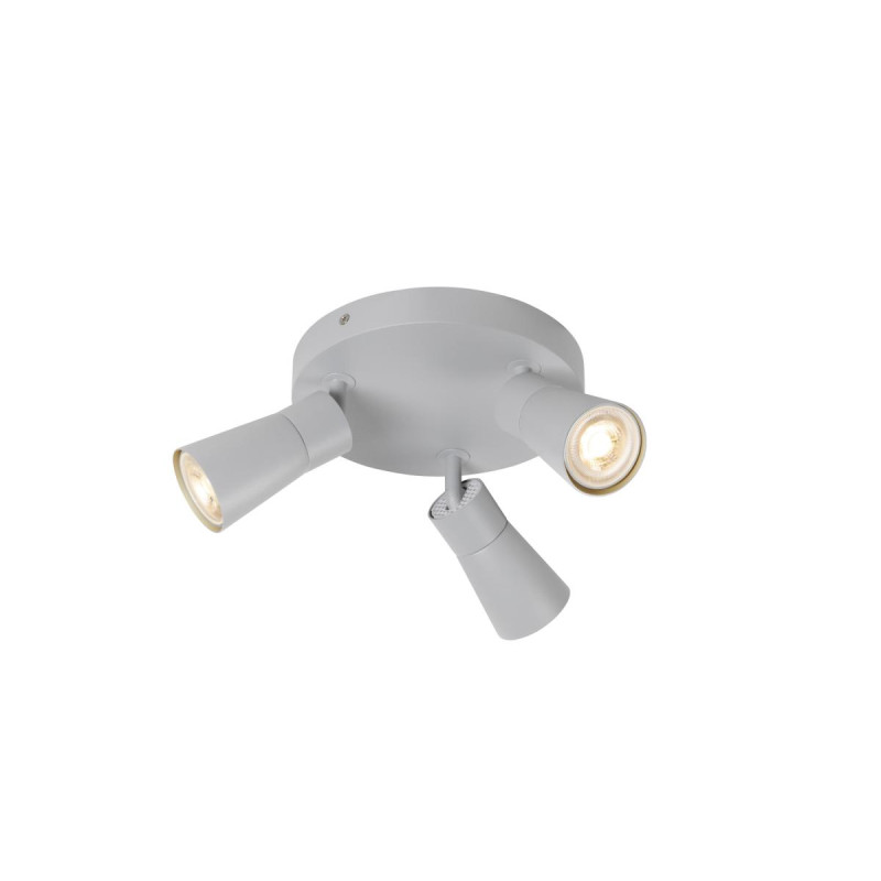 Applique et plafonnier PURI 2.0 Cone rond triple 6W GU10 gris - SLV - 1008339