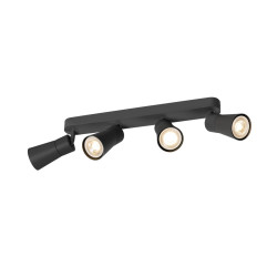 Applique et plafonnier PURI 2.0 Cone long quadruple 6W GU10 noir - SLV - 1008348