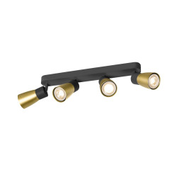 Applique et plafonnier PURI 2.0 Dome long quadruple 6W GU10 noir/or - SLV - 1008353