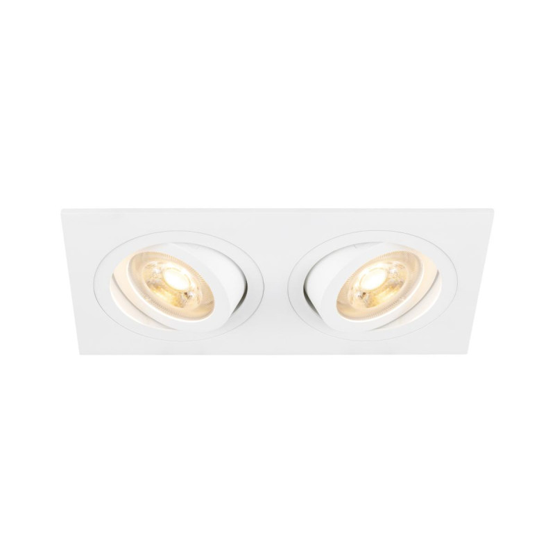 Encastré de plafond NEW TRIA® 155 carré double GU10 blanc - SLV - 1008509