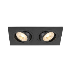 Encastré de plafond NEW TRIA® 155 carré double GU10 noir - SLV - 1008510