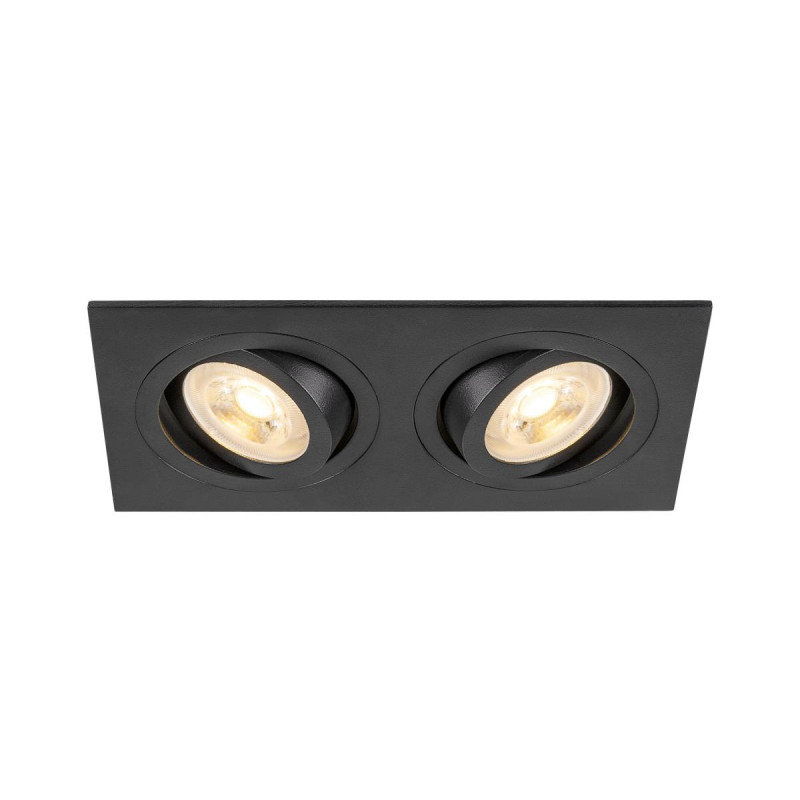 Encastré de plafond NEW TRIA® 155 carré double GU10 noir - SLV - 1008510