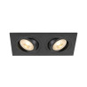 Encastré de plafond NEW TRIA® 155 carré double GU10 noir - SLV - 1008510