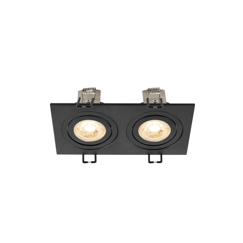Encastré de plafond NEW TRIA® 155 carré double GU10 noir - SLV - 1008510