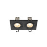 Encastré de plafond NEW TRIA® 155 carré double GU10 noir - SLV - 1008510