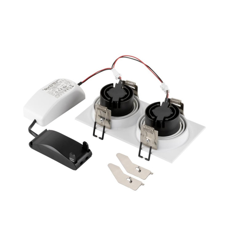 Encastré de plafond NEW TRIA® 155 carré 2700 K LED double PHASE 38° blanc - SLV - 1008511