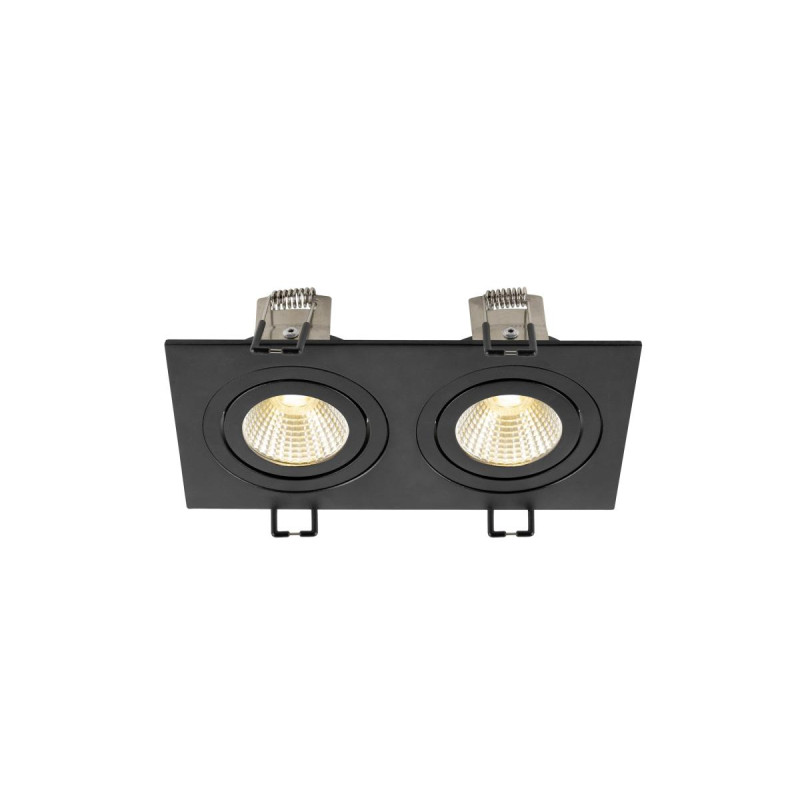 Encastré de plafond NEW TRIA® 155 carré 3000 K LED double PHASE 38° noir - SLV - 1008514