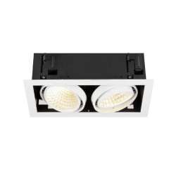 Encastré de plafond KADUX double 3000 K DALI 2 Touch 30° blanc - SLV - 1008571