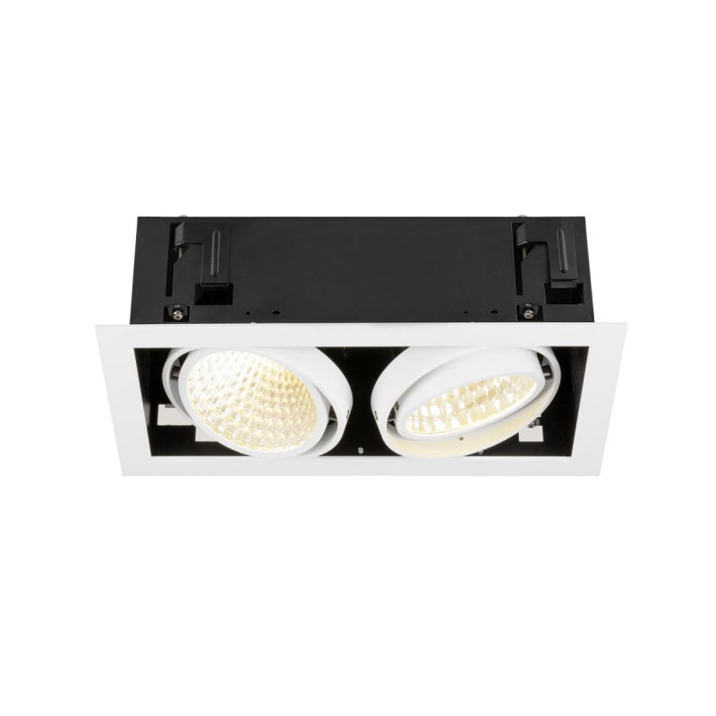 Encastré de plafond KADUX double 3000 K DALI 2 Touch 30° blanc - SLV - 1008571