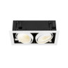 Encastré de plafond KADUX double 3000 K DALI 2 Touch 30° blanc - SLV - 1008571