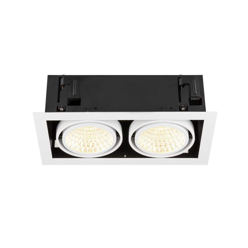 Encastré de plafond KADUX double 3000 K DALI 2 Touch 30° blanc - SLV - 1008571