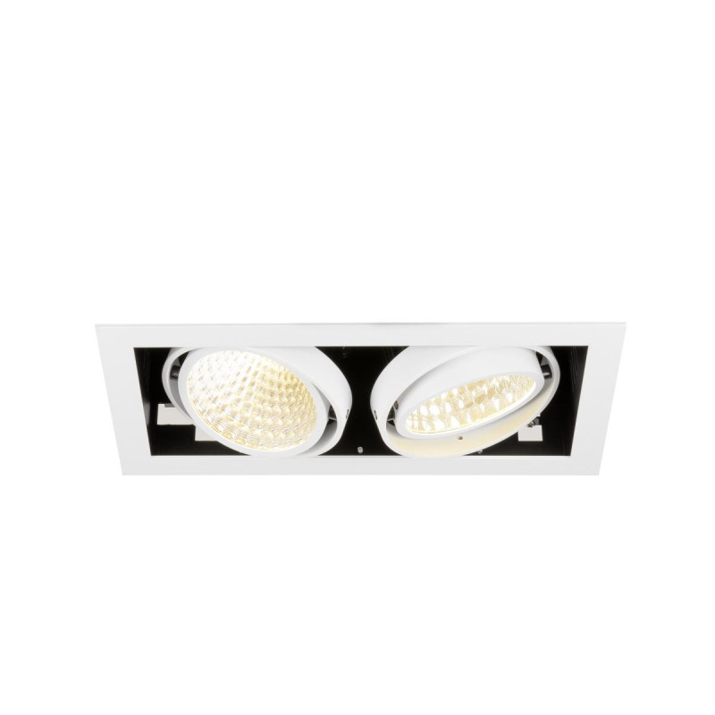Encastré de plafond KADUX double 3000 K DALI 2 Touch 30° blanc - SLV - 1008571
