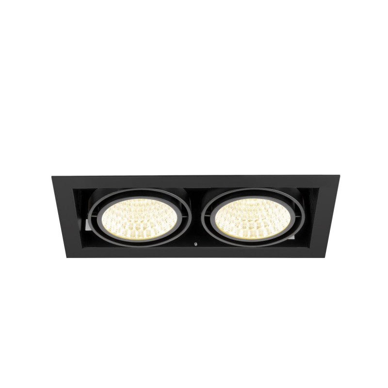 Encastré de plafond KADUX double 3000 K DALI 2 Touch 30° noir - SLV - 1008572