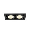 Encastré de plafond KADUX double 3000 K DALI 2 Touch 30° noir - SLV - 1008572