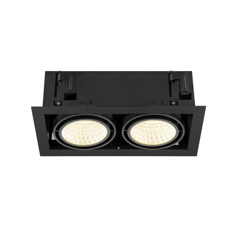 Encastré de plafond KADUX double 3000 K DALI 2 Touch 30° noir - SLV - 1008572