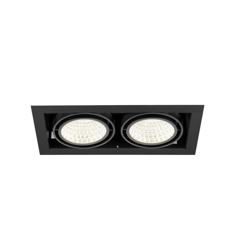 Encastré de plafond KADUX double 4000 K DALI 2 Touch 30° noir - SLV - 1008574