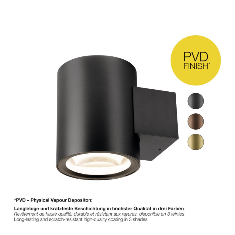 Applique OCULUS rond 2000-3000 K 15W dim toWarm PHASE 100° bronze foncé - SLV - 1008612