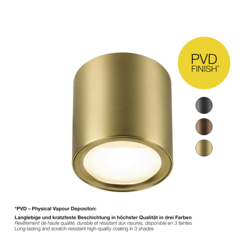 Plafonnier OCULUS rond 2000-3000K 11W dim toWarm PHASE 100° laiton - SLV - 1008619