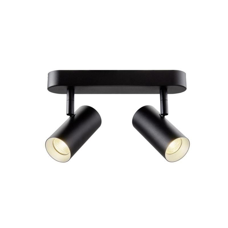 Applique et plafonnier NOBLO® double rond 2000-3000 K 15W PHASE 36° noir - SLV - 1008707