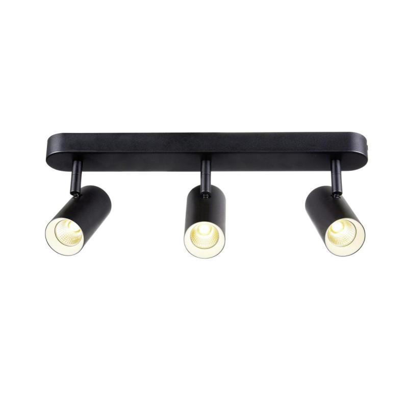 Applique et plafonnier NOBLO® triple rond 2000-3000 K 22W PHASE 36° noir - SLV - 1008708