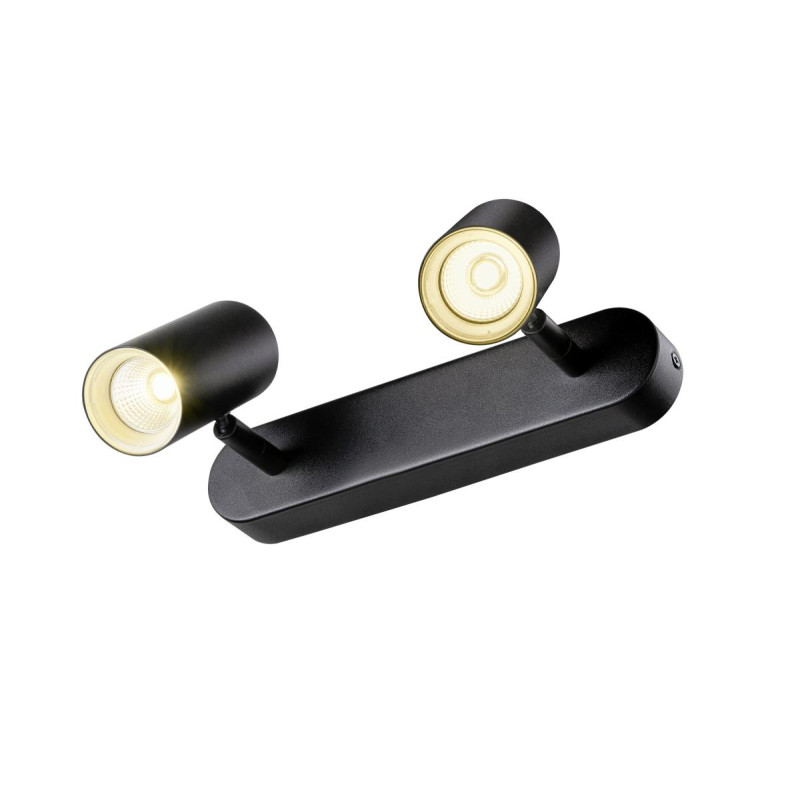 Applique et plafonnier NOBLO® double rond 3000 K 12W PHASE 32° noir - SLV - 1008713
