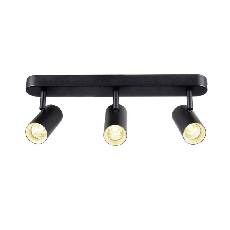 Applique et plafonnier NOBLO® triple rond 3000 K 19W PHASE 32° noir - SLV - 1008714
