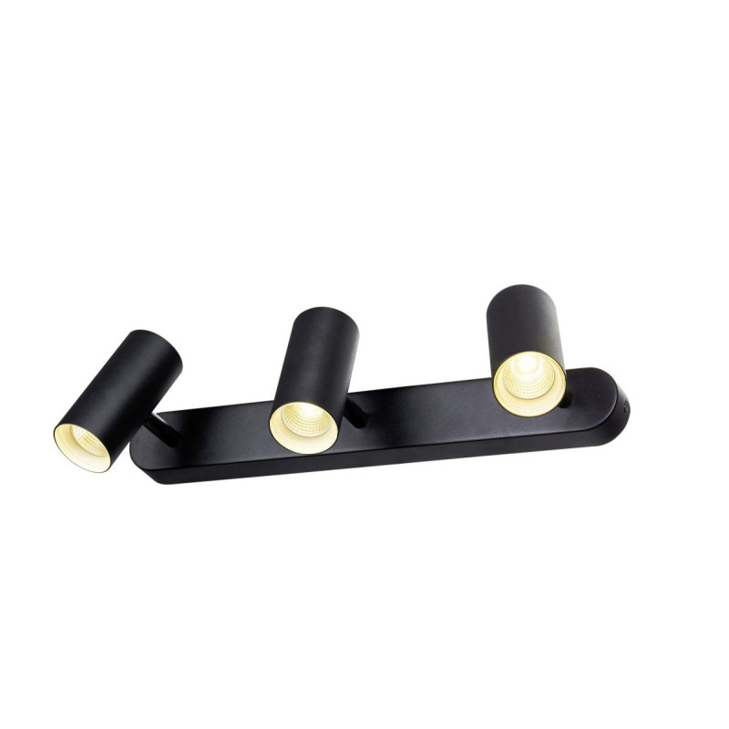 Applique et plafonnier NOBLO® triple rond 3000 K 19W PHASE 32° noir - SLV - 1008714