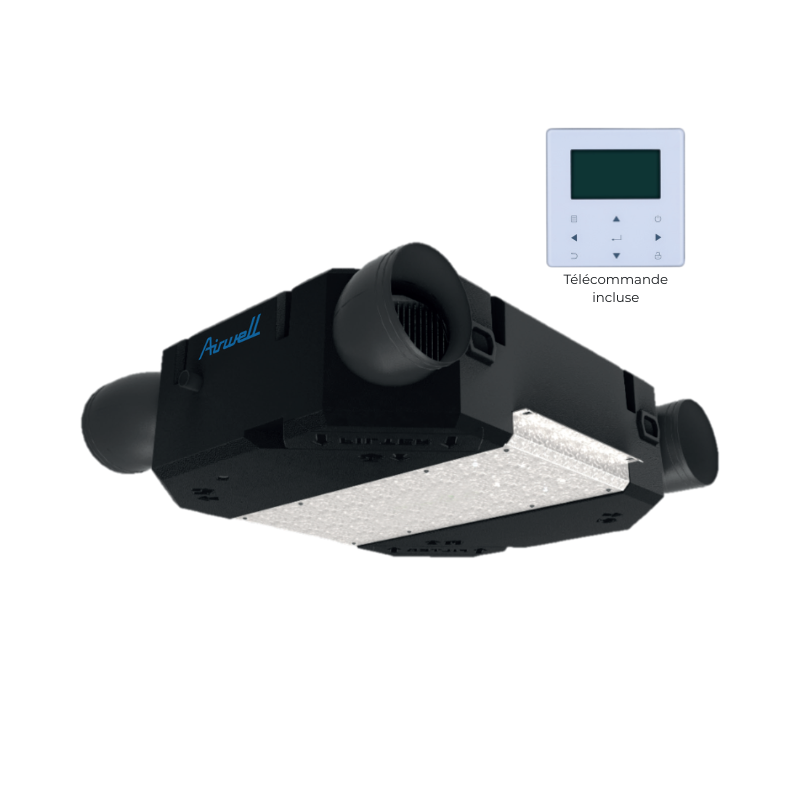 VMC double flux thermodynamique monobloc réversible 2,2kW R32 - AIRWELL