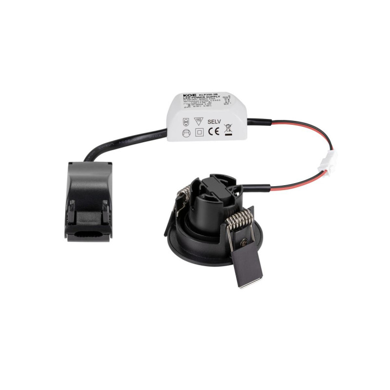 Spot encastré NEW TRIA® 45 intérieur simple rond LED 2700K 24° 4W noir - SLV - 1009003