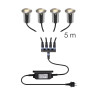 Encastrés de sol TRAIL-LITE® 60 set de 4 3000K IP67 rond inox/aluminium - SLV - 1008841