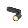 Plafonnier GRIP! L cylindrique 6W QPAR51 noir/or - SLV - 1009093