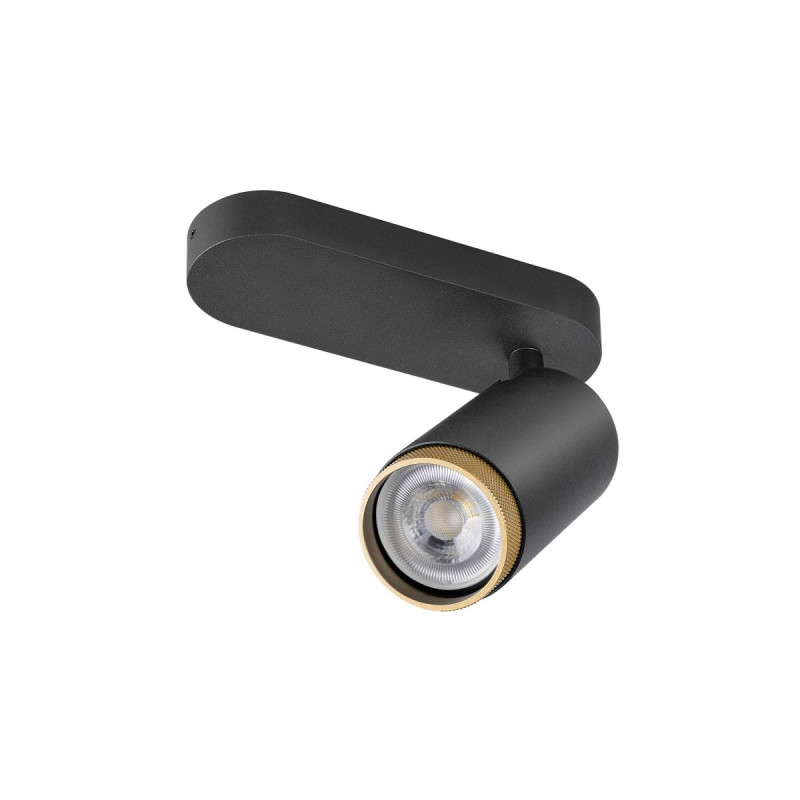 Plafonnier GRIP! L cylindrique 6W QPAR51 noir/or - SLV - 1009093