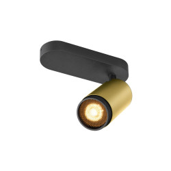 Plafonnier GRIP! L cylindrique 6W QPAR51 or/noir - SLV - 1009095