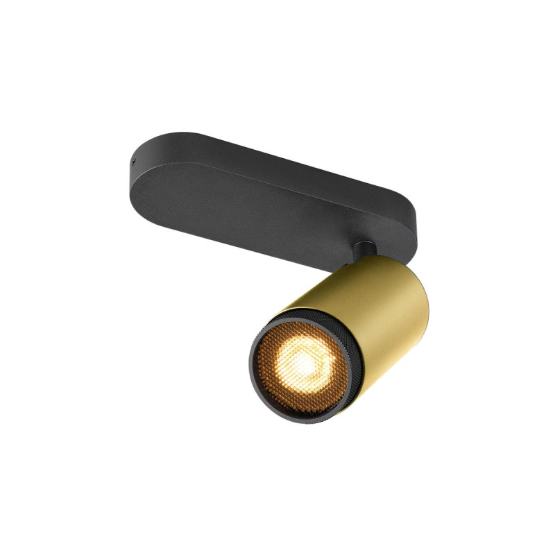 Plafonnier GRIP! L cylindrique 6W QPAR51 or/noir - SLV - 1009095