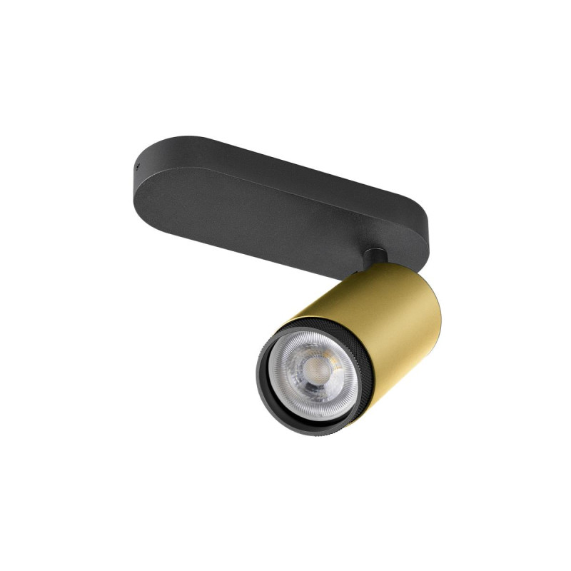 Plafonnier GRIP! L cylindrique 6W QPAR51 or/noir - SLV - 1009095