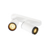 Plafonnier GRIP! L cylindrique double 6W QPAR51 blanc/noir - SLV - 1009096