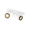 Plafonnier GRIP! L cylindrique double 6W QPAR51 blanc/noir - SLV - 1009096