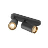 Plafonnier GRIP! L cylindrique double 6W QPAR51 noir/or - SLV - 1009097