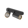 Plafonnier GRIP! L cylindrique double 6W QPAR51 noir/or - SLV - 1009097